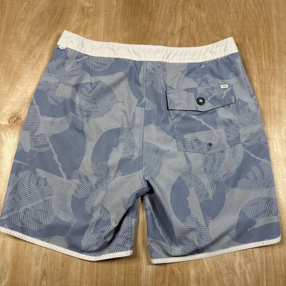 Vuori Cruise Board Shorts Mens Swim Trunks Floral V314 Blue Swim 7'' Size 33 - Picture 5 of 6